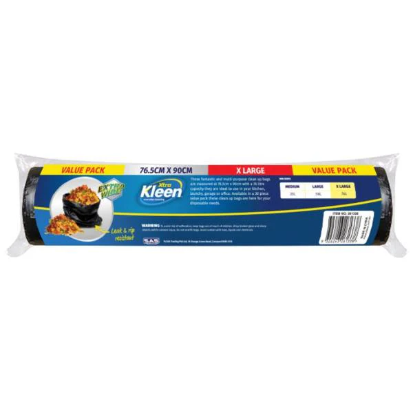 31 Pack Black Extra Large Bin Liner Garbage Bag - Image 3