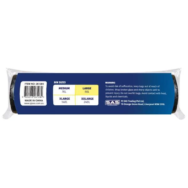 30 Pack Black Large Bin Liner Garbage Bag - Image 3