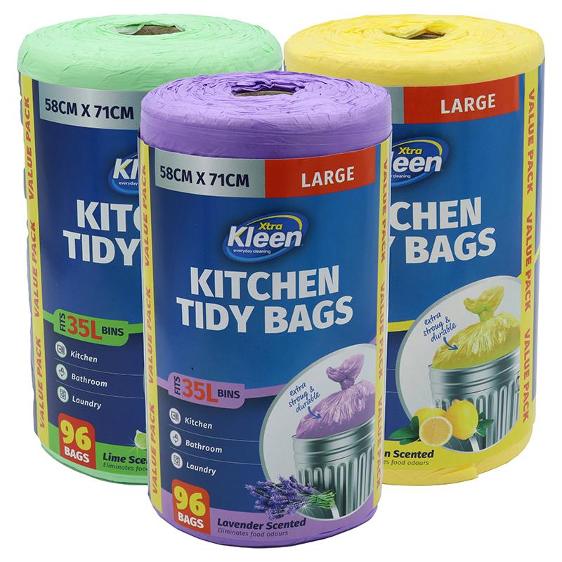 96 Pack Large Scented Kitchen Tidy Bin Liner Garbage Bag - 35L - Image 5
