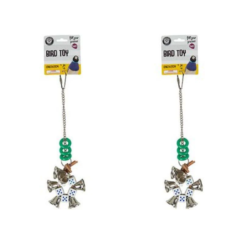 Bird Toy with Bells & Dices - 27cm