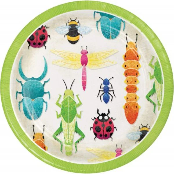 8 Pack Small Bugs & Reptiles Plates