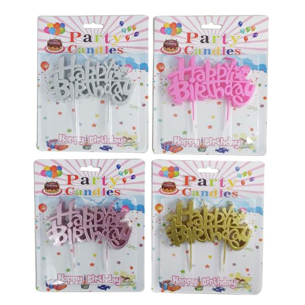 Happy Birthday Candle - 11cm x 6cm