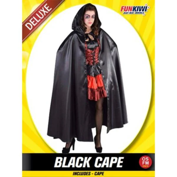 Deluxe Black Cape - OSFM