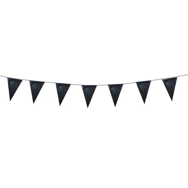 Black Pennant Banner - 1000cm