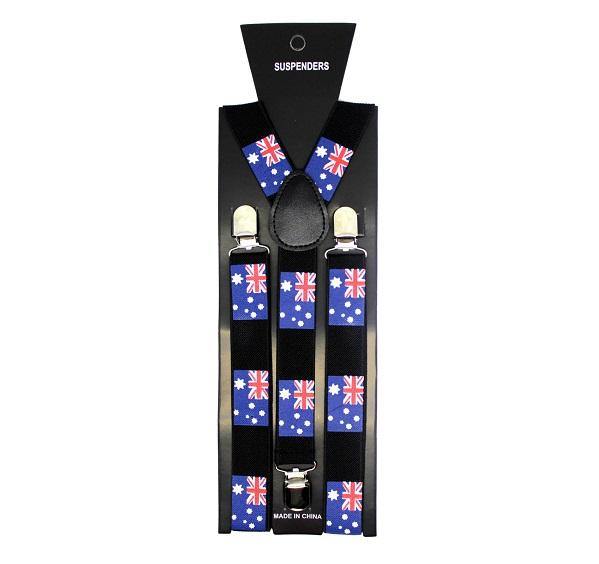 Black Suspender with Australian Flags - Image 2