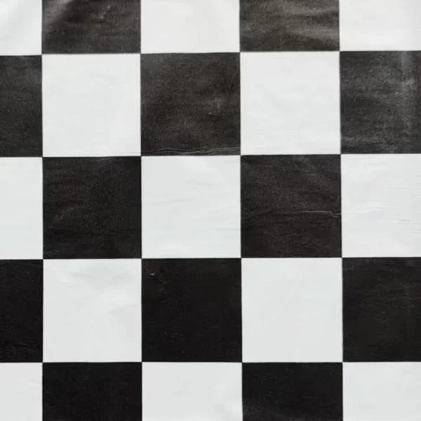 Black & White Checkered Tablecloth - Image 4