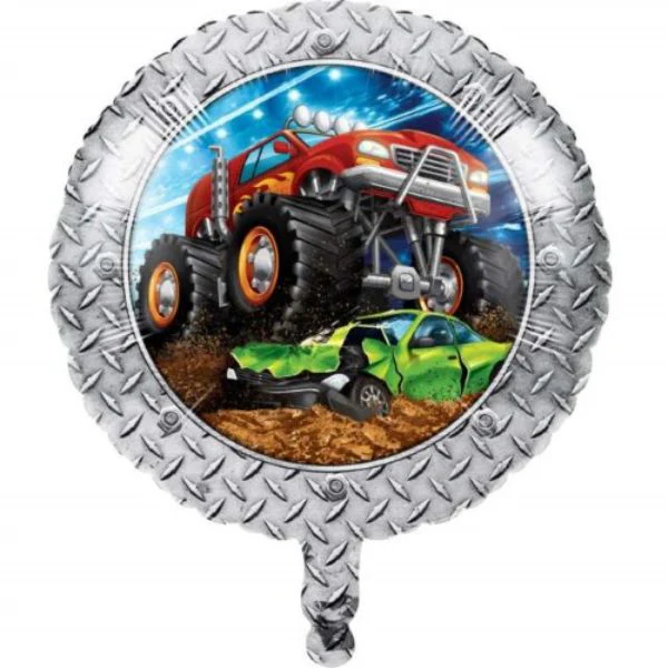 Metallic Monster Truck Rally Foil Balloon - 45.72cm