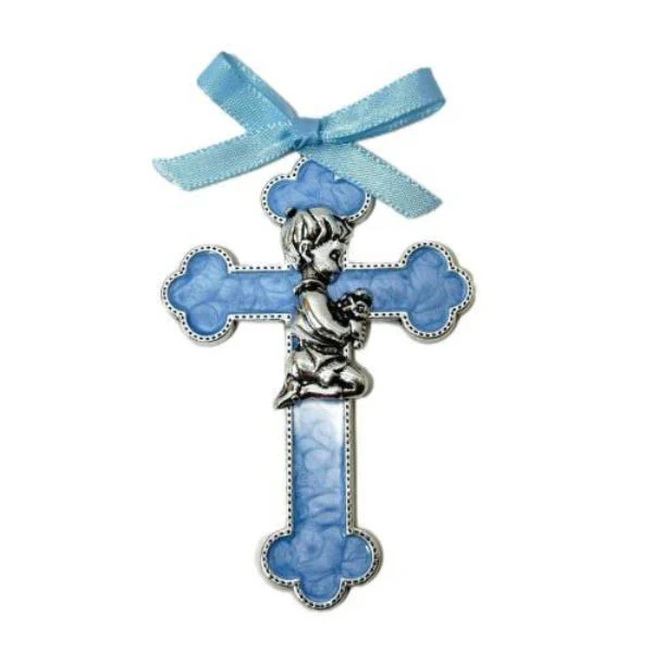 Blue Enamel Cross Baby-B(28)