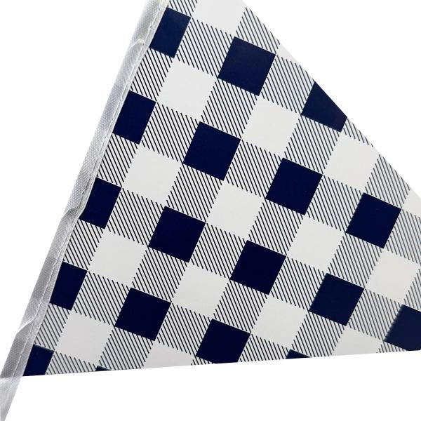 Blue Gingham Bunting - 350cm - Image 4