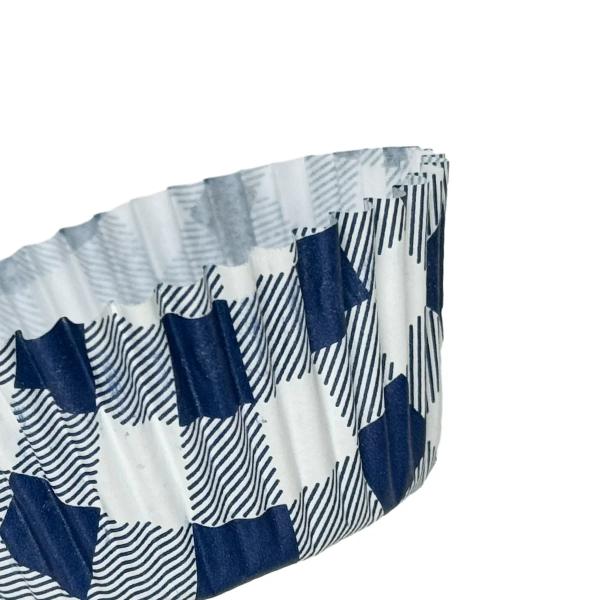 25 Pack Blue Gingham Cupcake Cup - 7cm x 3cm x 5cm - Image 4