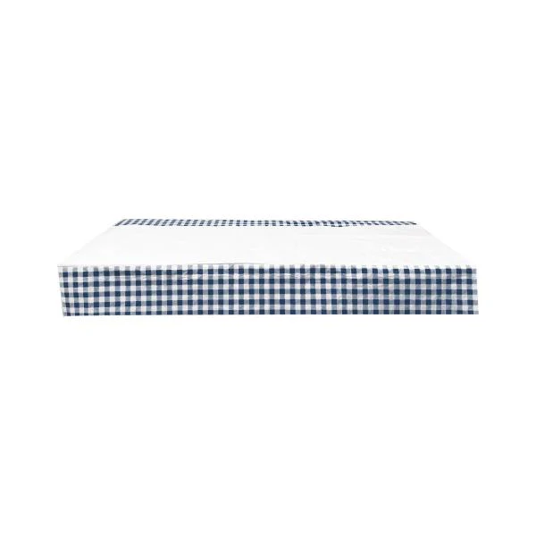 Blue Gingham Paper Table Cover - 180cm x 120cm