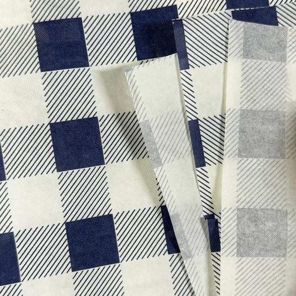 Blue Gingham Paper Table Cover - 180cm x 120cm - Image 3
