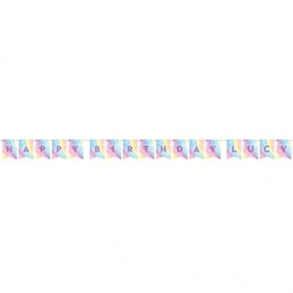 The Tie Dye Happy Birthday Banner