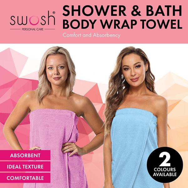Blue Or Pink Microfibre Body Wrap Towel
