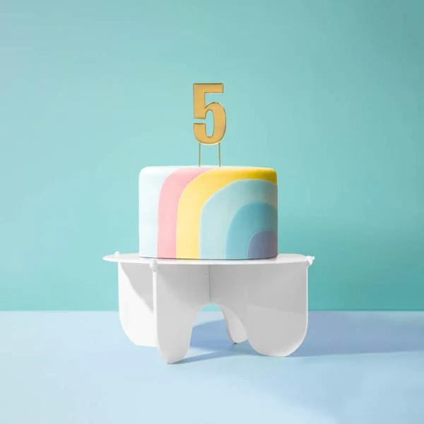Gold Number 5 Bold Cake Topper - Image 5