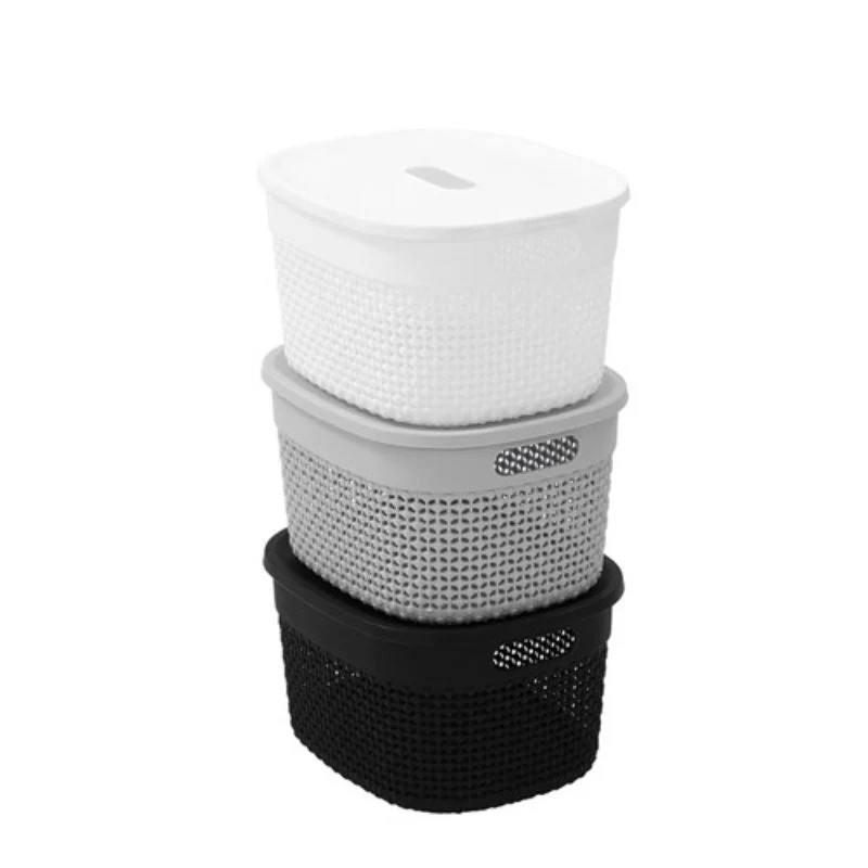 Medium Boston Basket with Lid - 26.5cm x 21.5cm x 15cm