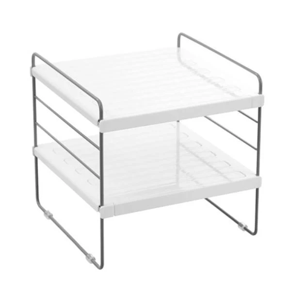 Boxsweden 2 Tier Brite Extendable Pantry Shelf - 40cm x 25.5cm x 25.5cm