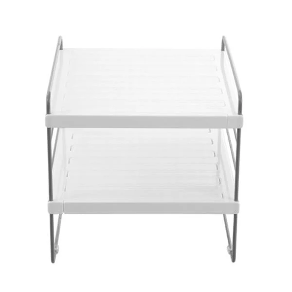 Boxsweden 2 Tier Brite Extendable Pantry Shelf - 40cm x 25.5cm x 25.5cm - Image 4