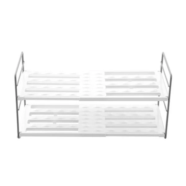 Boxsweden 2 Tier Brite Extendable Bottle Shelf - 42cm x 19.5cm x 20cm - Image 4