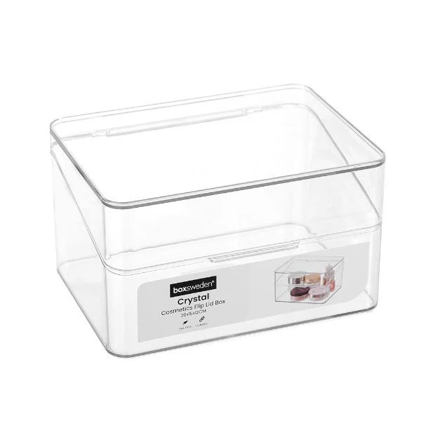 Boxsweden Crystal Clear Cosmetics Flip Lid Box - 20cm - Image 7