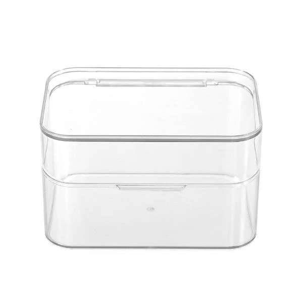 Boxsweden Crystal Clear Cosmetics Flip Lid Box - 17cm x 11.5cm - Image 2