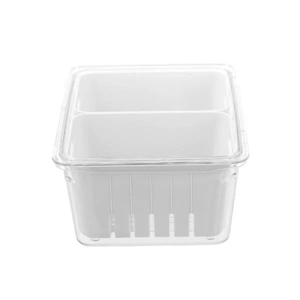 Boxsweden White Clear Crystal Crisp Double Bin Storage - 2L - Image 3