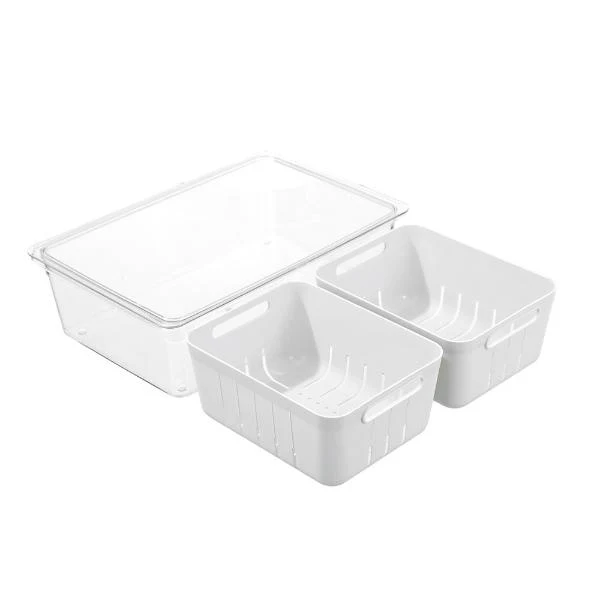 Boxsweden Crystal Crisp 2 Section Bin Storage - 4L - Image 2