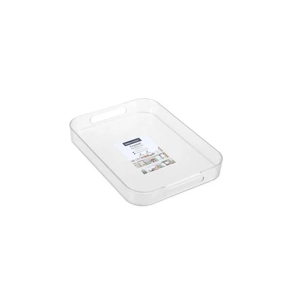 Boxsweden Crystal Clear Serving Tray Storage Container Pantry Organiser - 28cm