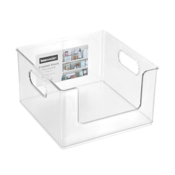 Boxsweden Clear Crystal Stack Container Storage - 25cm