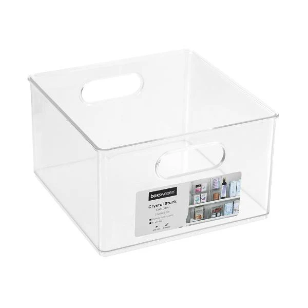 Boxsweden Clear Crystal Stack Pantry Container Storage - 25cm