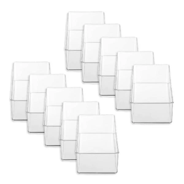 Boxsweden Clear Crystal Stackable Organiser Tray - 24cm