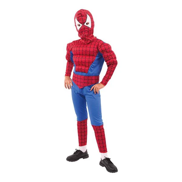 Man Muscle Super Hero Spider Costume - 7 - 8 Years - Image 2