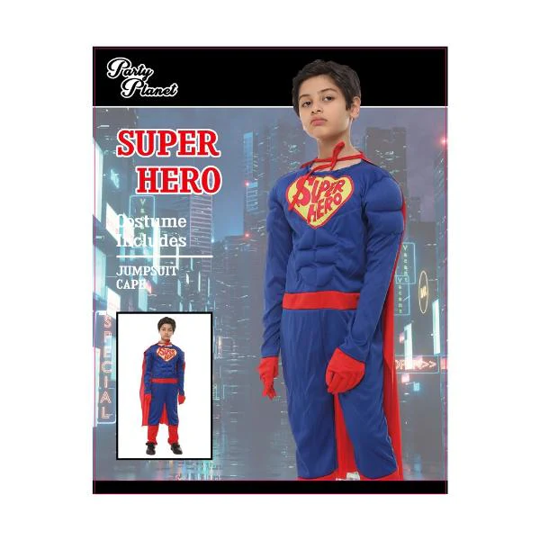 Super Hero Boy Costume - 9 - 10 Years - Image 2