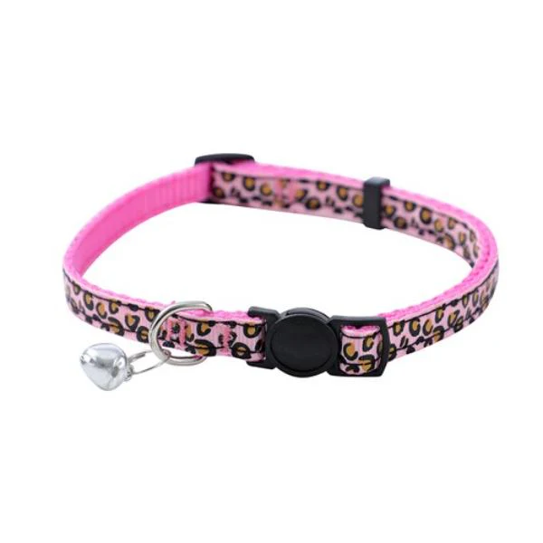Breakaway Cat Collar Cheetah Pattern With Bell - 25cm x 45cm - Image 3
