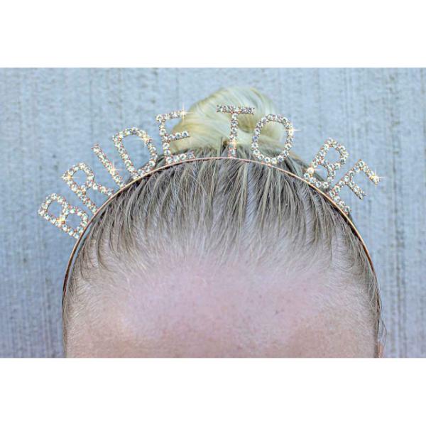 Rose Gold Metal Bride To Be Headband - Image 2