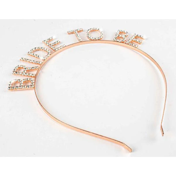 Rose Gold Metal Bride To Be Headband - Image 3