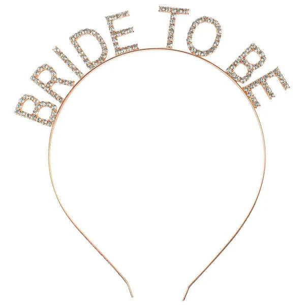 Rose Gold Metal Bride To Be Headband - Image 4