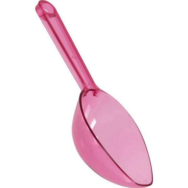 Bright Pink Plastic Scoop