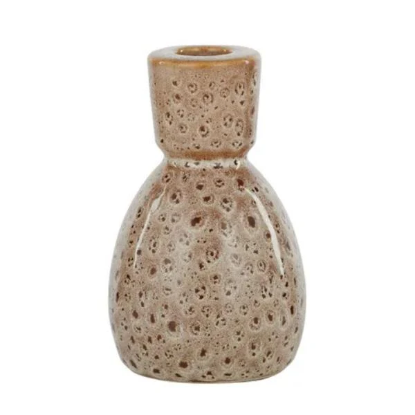 Cocoa Ceramic Candle Holder - 8cm x 13cm