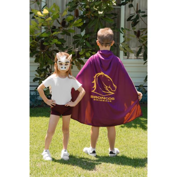 Brisbane Broncos Youth Hero Supporter Cape - Image 3