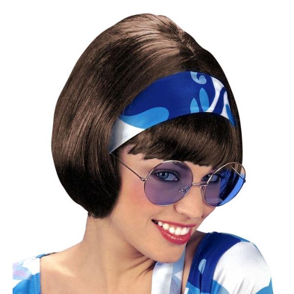 70s Party Girl Brown Wig In Polybag - Image 2