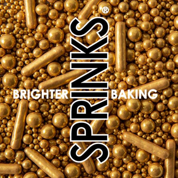 Sprinks Matte Gold Bubble & Bounce Sprinkles - 75g - Image 2