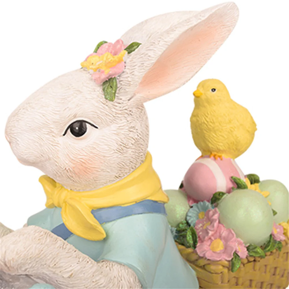 BUNNY ON VESPA W/EGGS POLYRESIN 48X18.5X43CM - Image 2