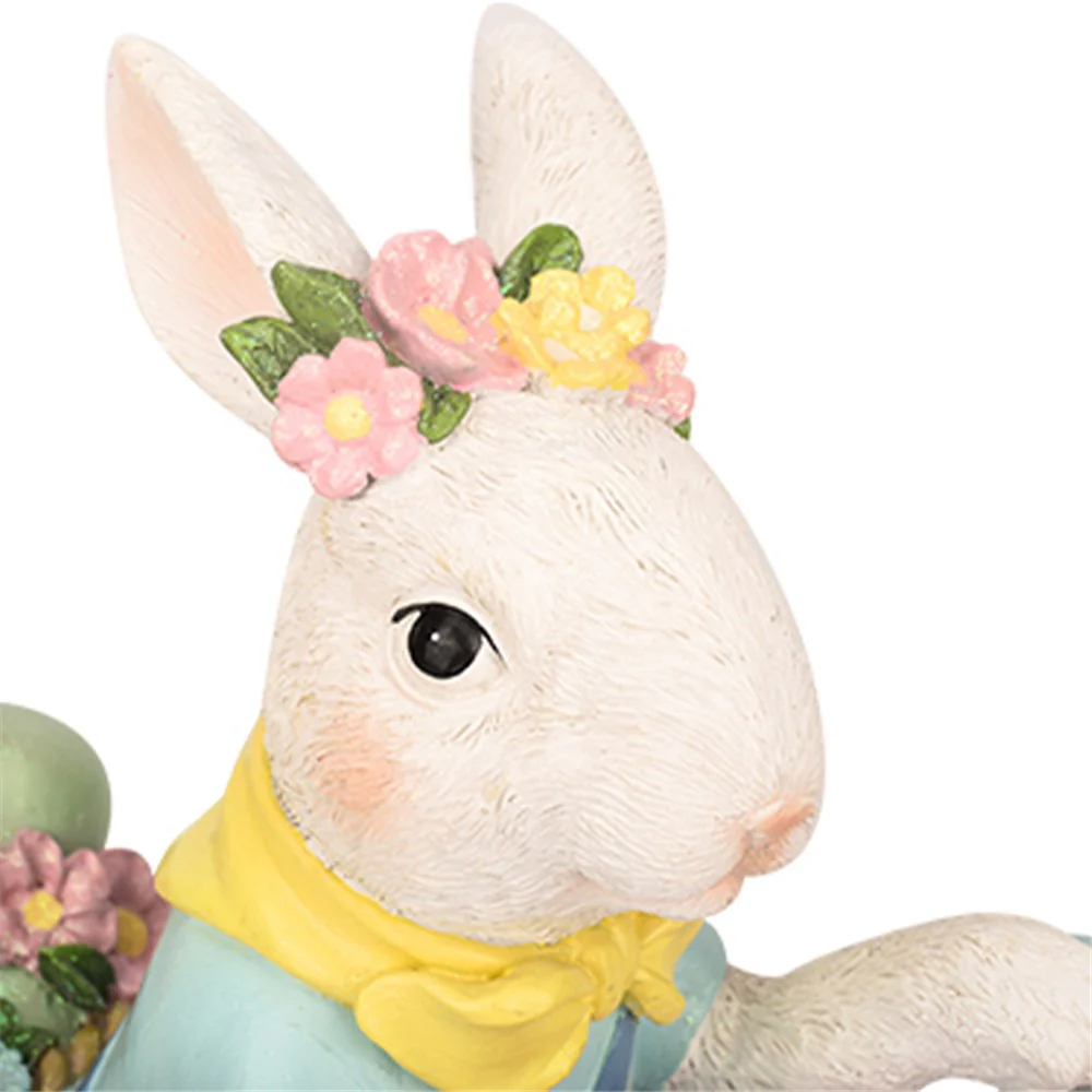 BUNNY ON VESPA W/EGGS POLYRESIN 48X18.5X43CM - Image 3