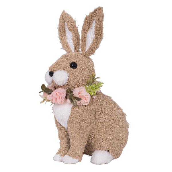 Bunny With Flowers - 17cm x 15cm x 30cm - Image 2