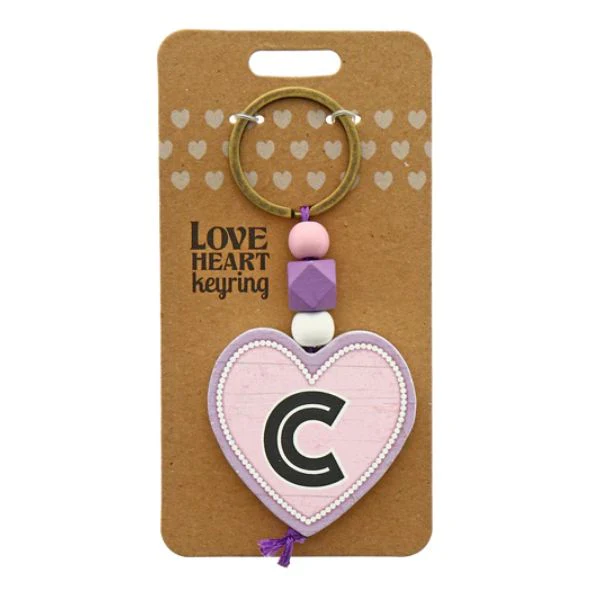 Love Heart C Keyring