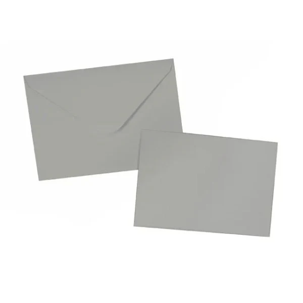 6 Pack Storm Grey Cards & Envelopes - 16.3cm - Image 2
