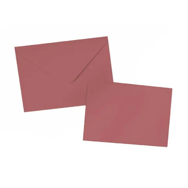 6 Pack Burgundy Cards & Envelopes - 16.3cm - Image 2