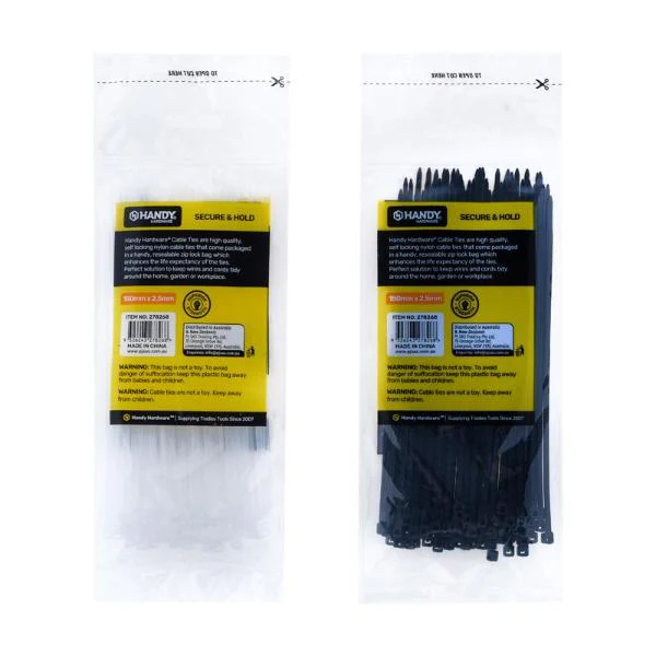 100 Pack Assorted Cable Ties - 15cm x 0.25cm - Image 4