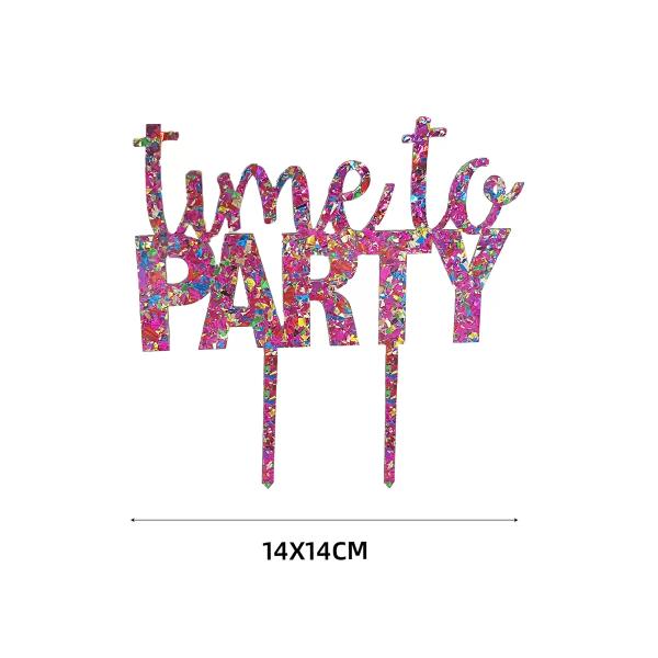 Cake Topper - time to PARTY - Image 3